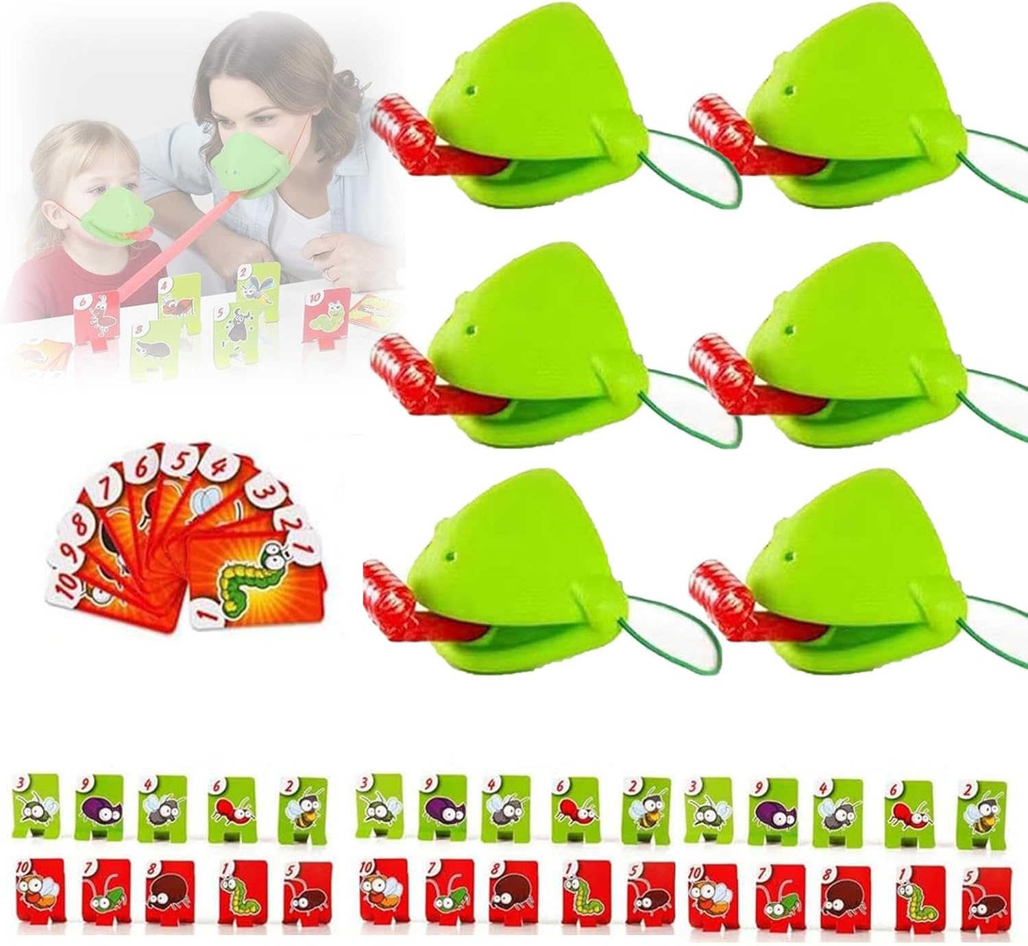 Party Games Easter For Kids - 6 Set Permainan Menembak Lidah Bunglon,