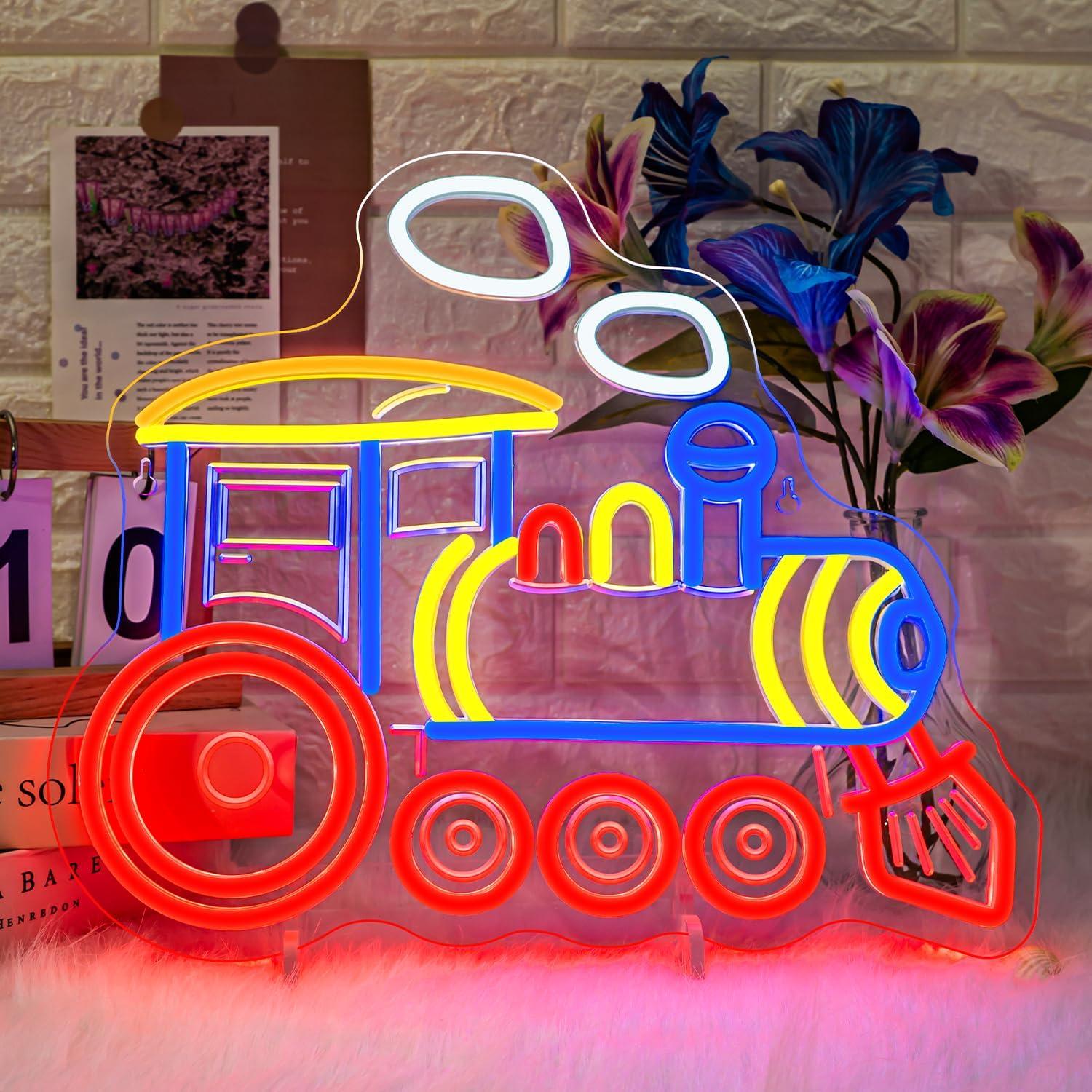 Party Games Shop - Lampu Neon Bentuk Lokomotif LED untuk