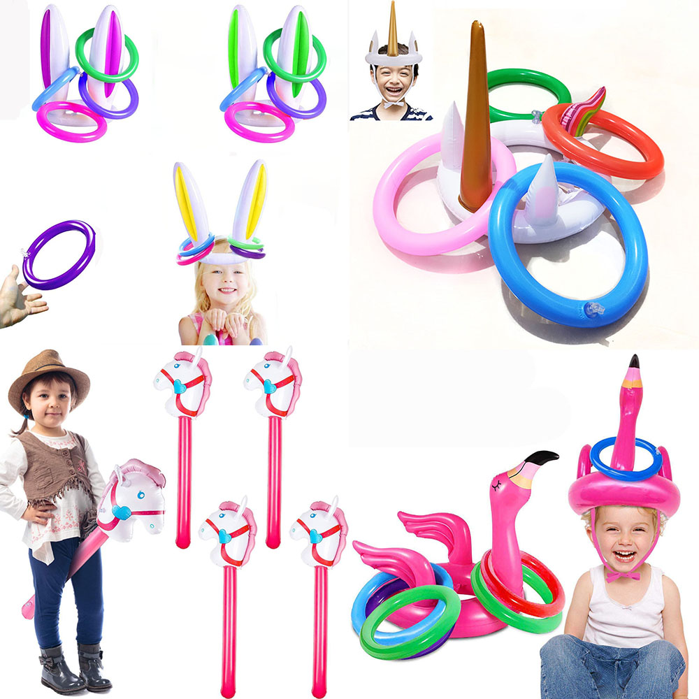 Party Games Easter For Kids - Tongkat kepala kuda tiup, balon kuda