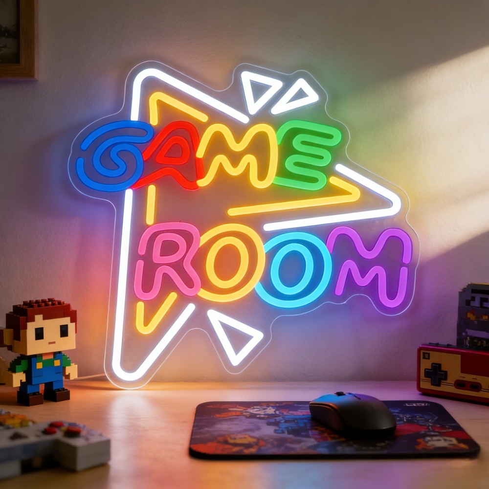 Party Games Stream - Lampu Neon LED Ruang Game, Dapat