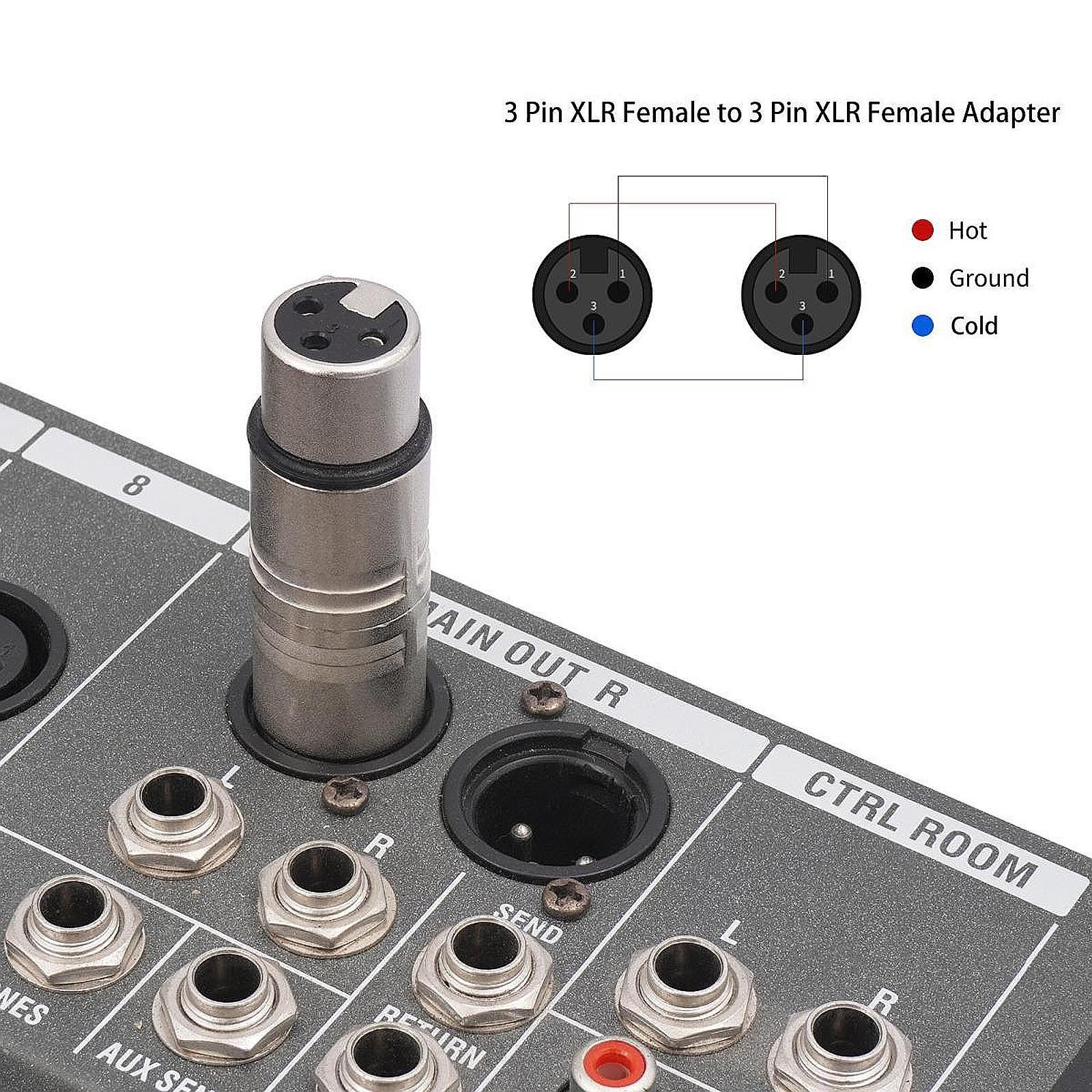 Party Games Stream - XLR ekstensi adaptor Coupler 3 Pin,