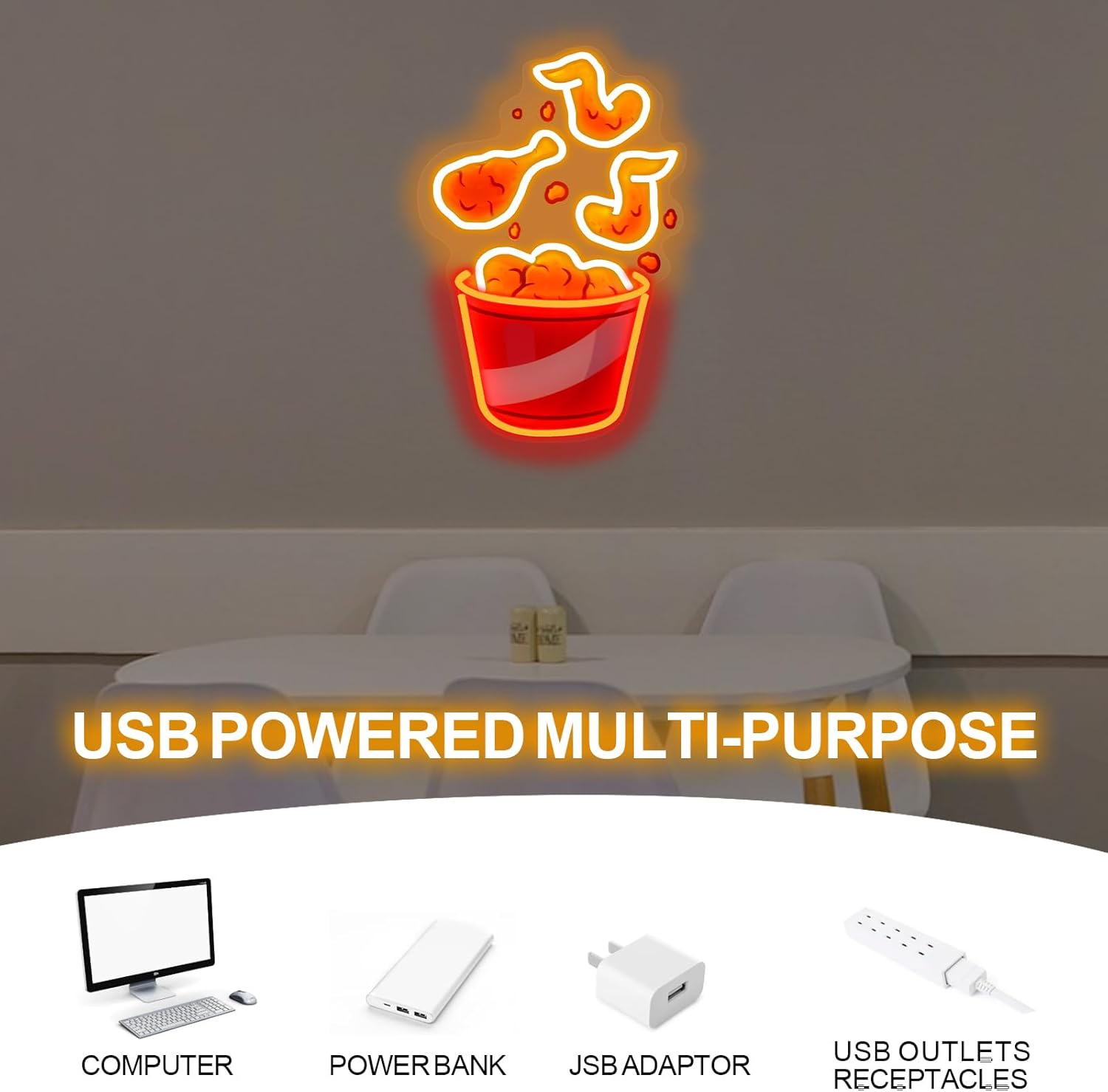 Lampu Neon LED USB Dimmable Be - Party Games Shop ulasan dan harga
