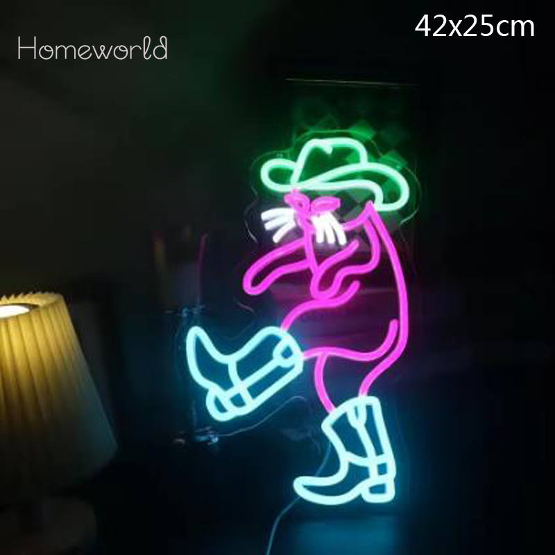 Tanda Lampu Neon Kucing Koboi  - Party Games Shop ulasan dan harga