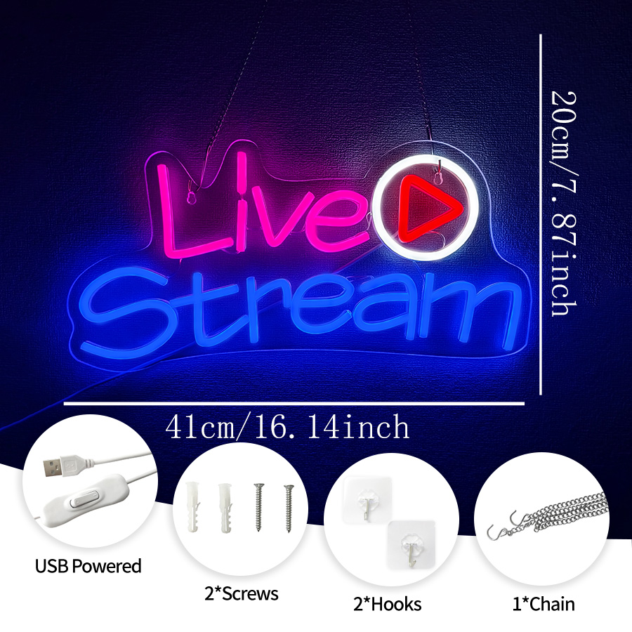 Lampu Neon LED untuk Siaran La - Party Games Stream ulasan dan harga