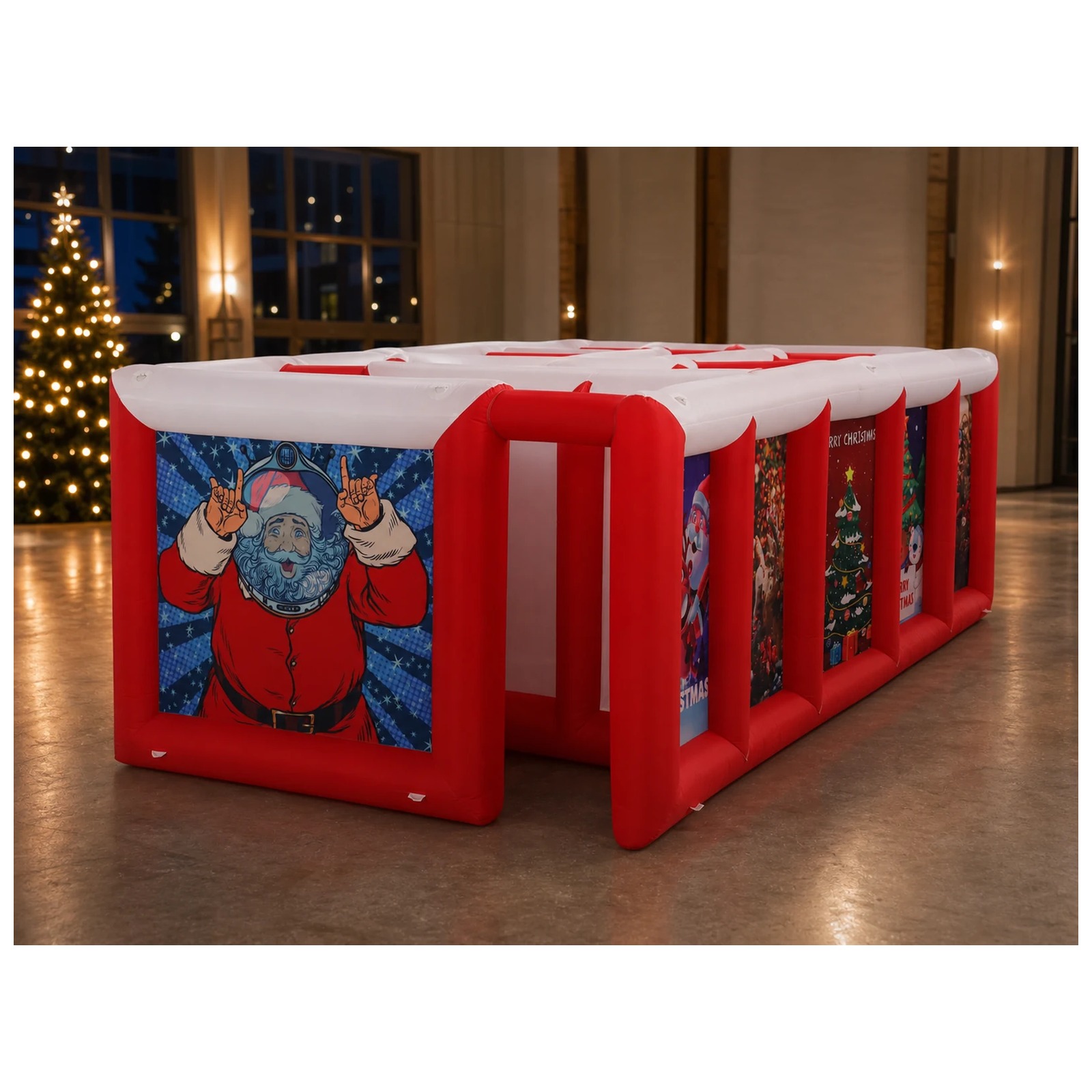 Labirin Tiup Atap Datar Merah  - Party Games Kids And Adults ulasan dan harga