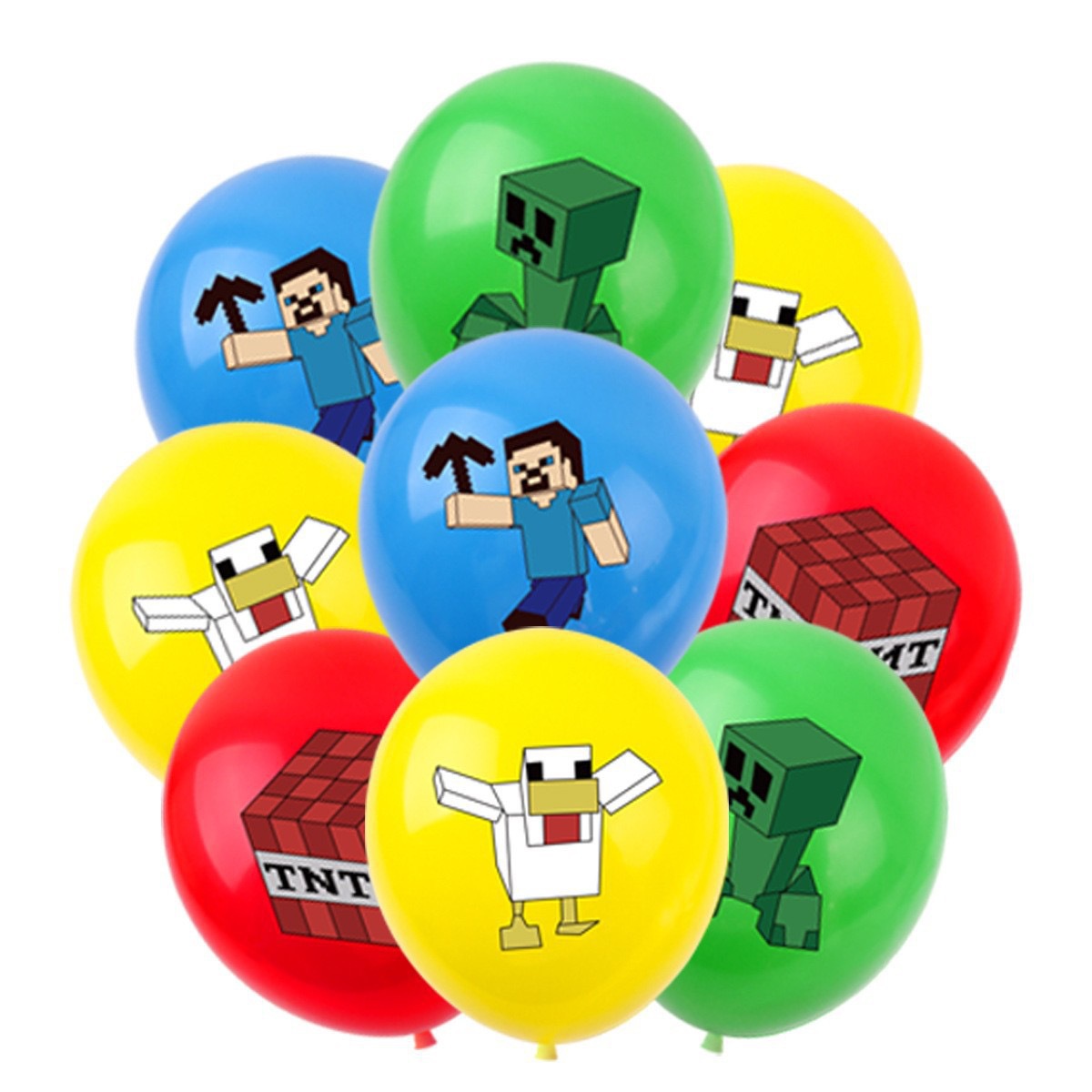 50/100pcs Balon Pixel Minecraf - Party Games Group ulasan dan harga